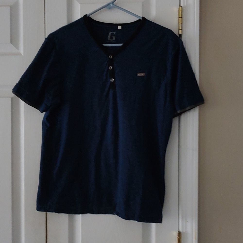 G by Guess blue short sleeve tshirt tee  Sz L  EUC
